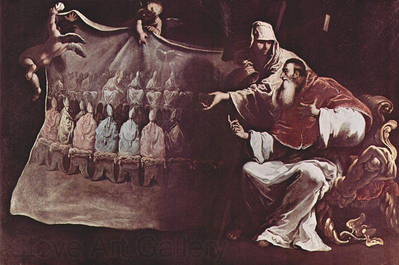 Sebastiano Ricci Gemaldezyklus zum Leben Papst Paul III., Szene: Papst Paul III. beseelt vom Glauben an das okumenische Konzil. Germany oil painting art
